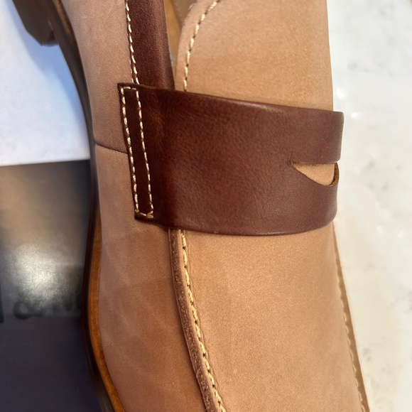 Johnston & Murphy Men’s Leather Loafers – Tan & Brown Two-Tone – Size 12M